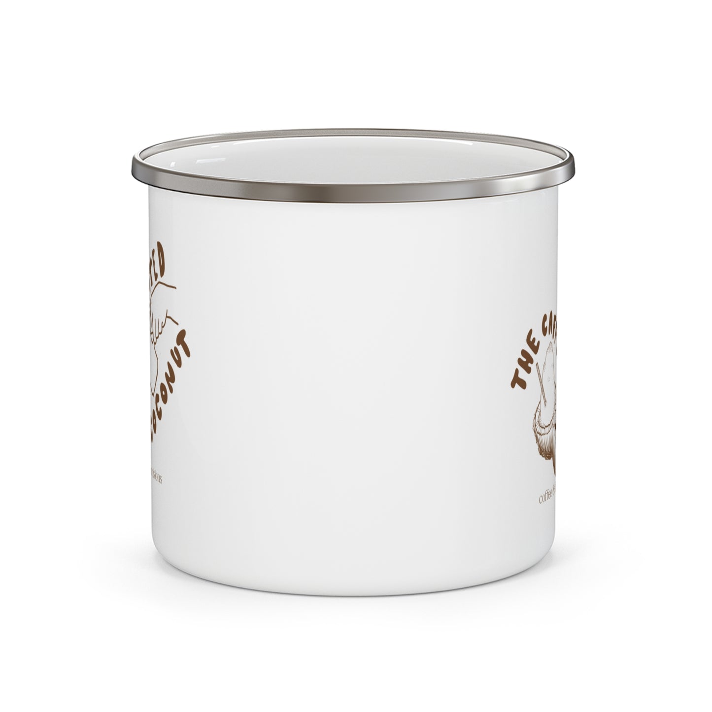 the caffeinated coconut campers mug