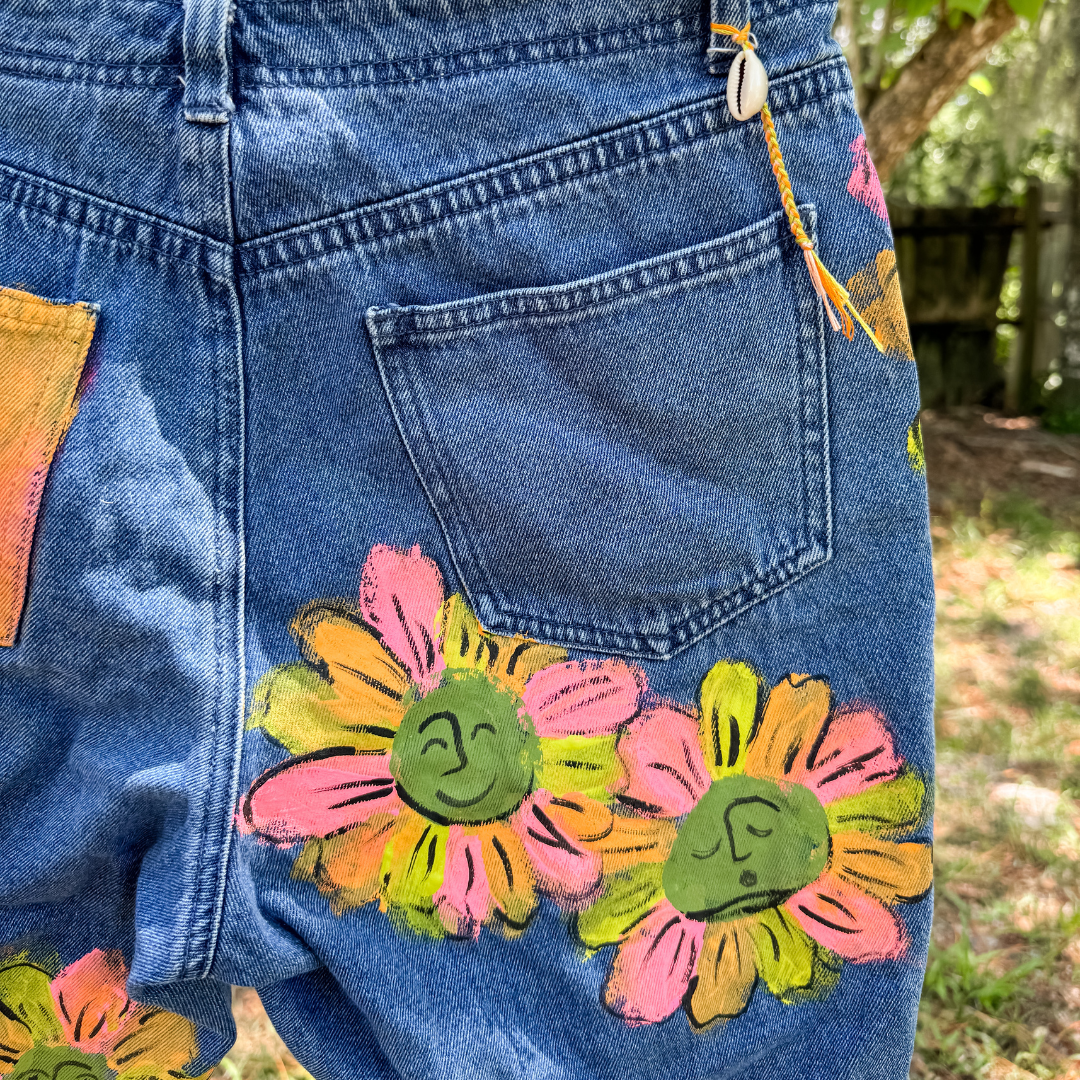 ladies hand painted denim 02