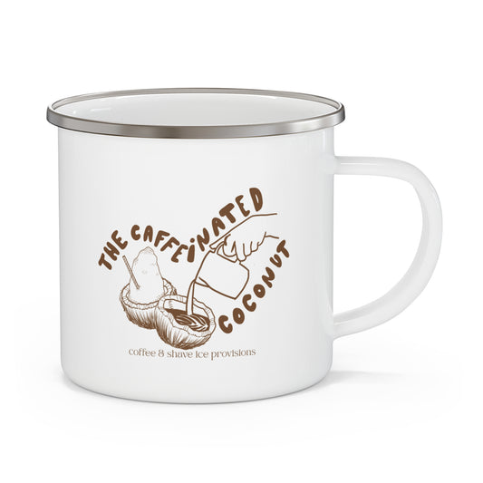 the caffeinated coconut campers mug