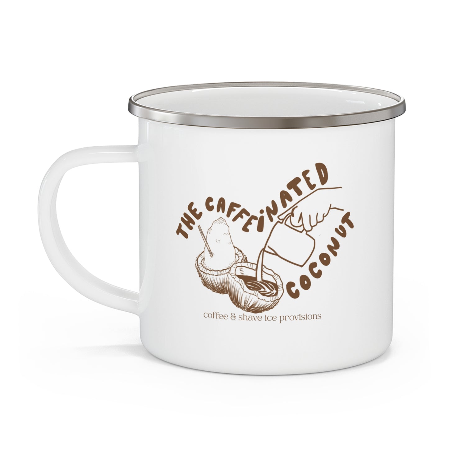 the caffeinated coconut campers mug