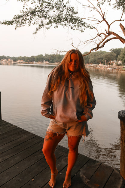 i <3 'ber months hoodie - grey